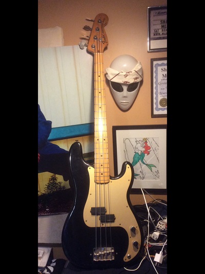 Elmo John Lawson "Fender 1976 P Bass Alembic pickups"